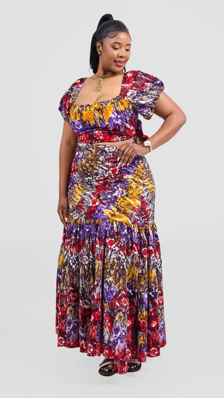 Safari Tafari Wrap Top - Mpiji Print