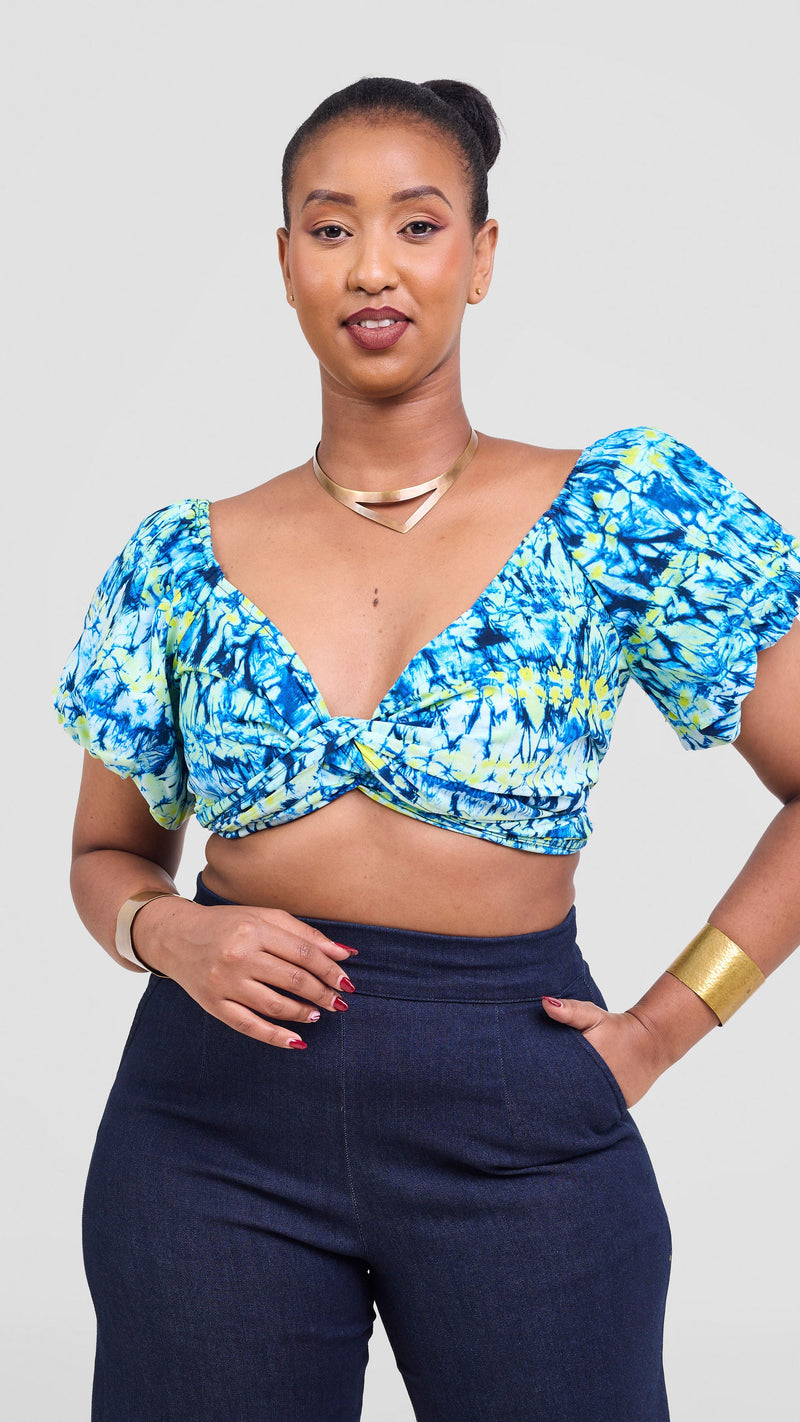 Safari Tafari Wrap Top - Suma Print
