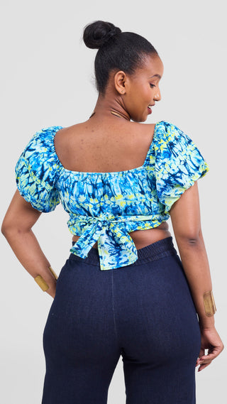 Safari Tafari Wrap Top - Suma Print