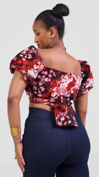 Safari Tafari Wrap Top - Wami Print