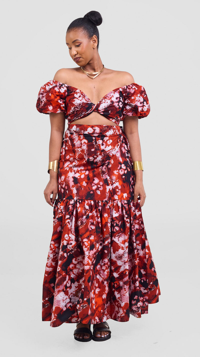 Safari Tafari Wrap Skirt - Wami Print