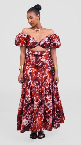 Safari Tafari Wrap Top - Wami Print