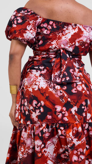 Safari Tafari Wrap Top - Wami Print