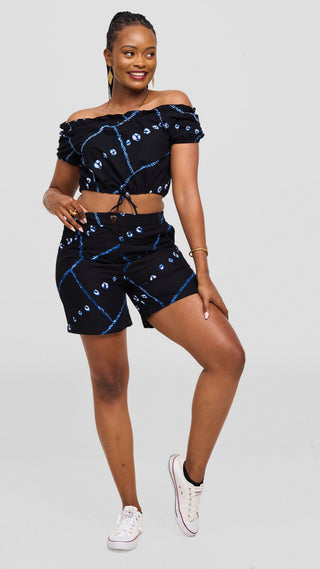 Safari Tafari Off Shoulder Crop Top -