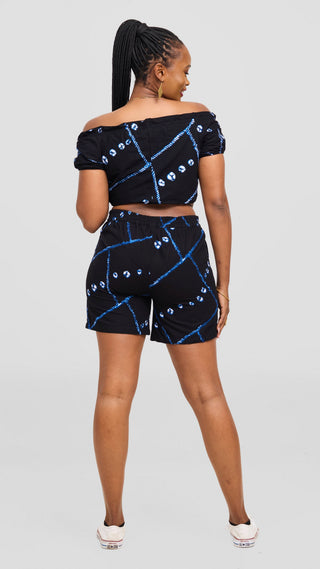 Safari Tafari Off Shoulder Crop Top -