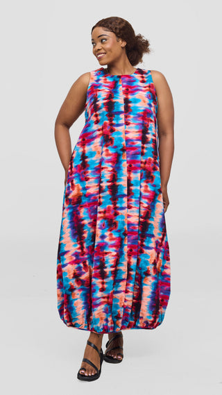 Safari by Vivo Naledi Bubble Midi Dress - Candy Print