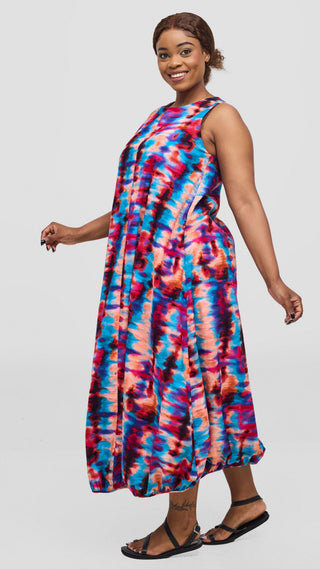 Safari by Vivo Naledi Bubble Midi Dress - Candy Print