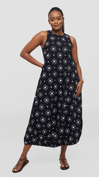Safari by Vivo Naledi Bubble Midi Dress - Riza Print