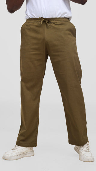 Safari By Vivo Mens Cotton Pants - Khaki Green
