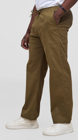 Safari By Vivo Mens Cotton Pants - Khaki Green