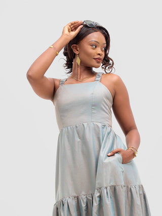 Safari by Vivo  Kikoy Tie Back Maxi Dress - Frost