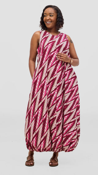 Safari by Vivo Naledi Bubble Midi Dress - Isara Print