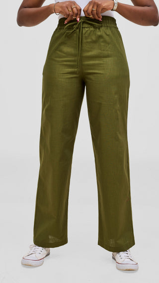 Safari by Vivo Zehra Drawstring Pants - Hunters Green