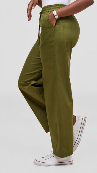 Safari by Vivo Zehra Drawstring Pants - Hunters Green