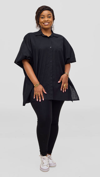 Safari by Vivo Zehra Extra Wide Linen Shirt -