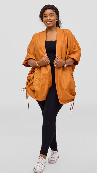 Safari by Vivo Zehra Embroidered Linen Kimono -
