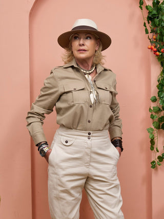 Safari Chui Jodhpur Pants - White Cloud - Shopzetu