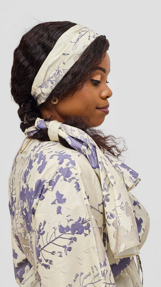 Safari by Vivo Cotton Wide Drawstring Kaftan -  Print