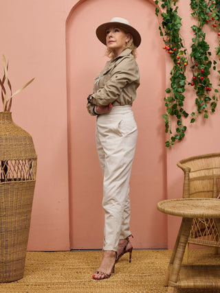 Safari Chui Jodhpur Pants - White Cloud - Shopzetu