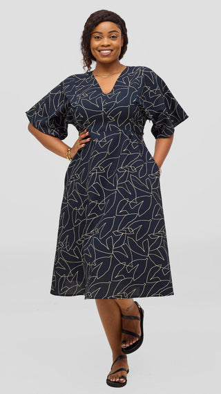 Safari by Vivo Zehra Tie Waist Kimono Dress -