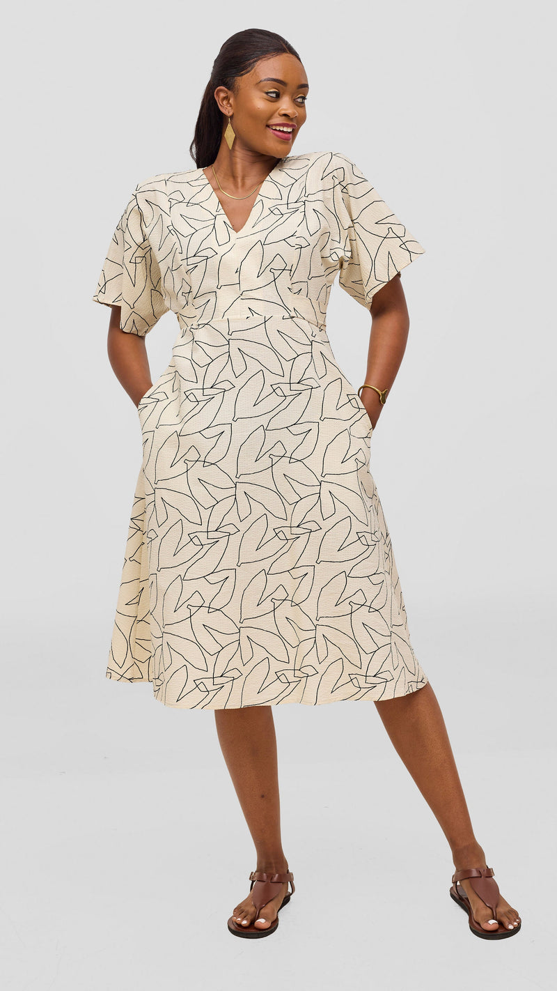 Safari by Vivo Zehra Tie Waist Kimono Dress -