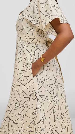 Safari by Vivo Zehra Tie Waist Kimono Dress -