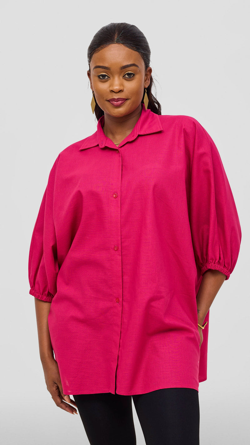 Safari by Vivo Zehra Extra Wide Linen Shirt -