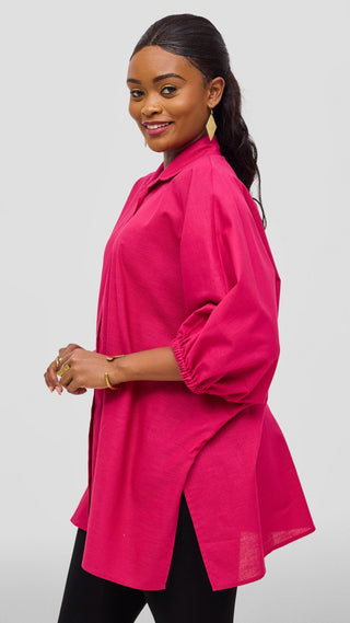 Safari by Vivo Zehra Extra Wide Linen Shirt -