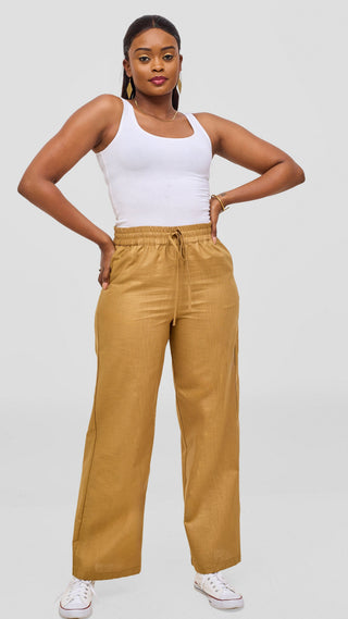 Safari by Vivo Zehra Drawstring Pants - Beige