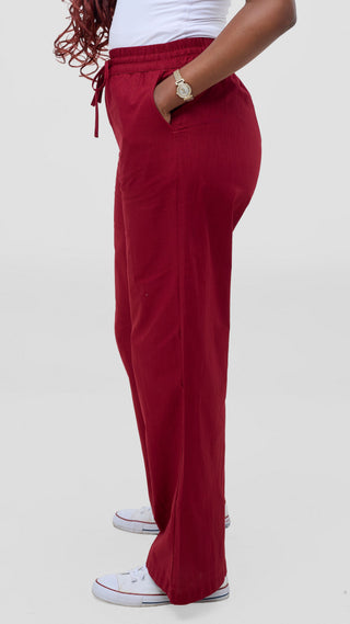 Safari by Vivo Zehra Drawstring Pants - Coral