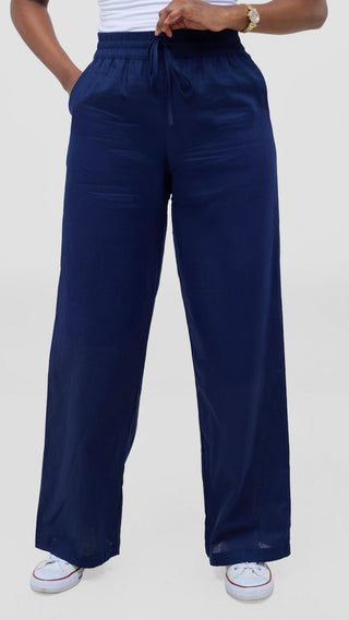 Safari by Vivo Zehra Drawstring Pants - Navy