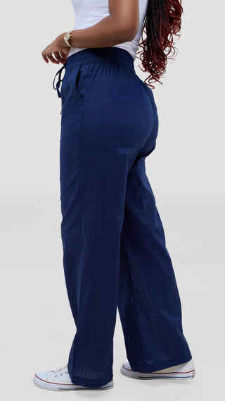Safari by Vivo Zehra Drawstring Pants - Navy