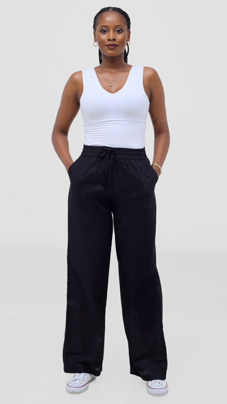 Safari by Vivo Zehra Drawstring Pants - Black