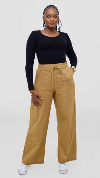 Safari by Vivo Zehra Drawstring Pants - Tan