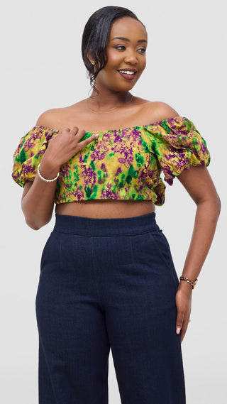Safari Tafari Wrap Top - Semu Print