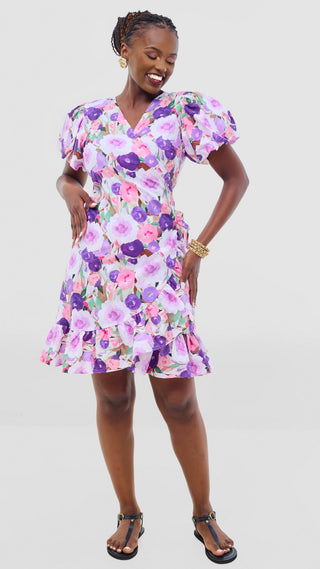 Safari by Vivo Cotton Wrap Dress -  Print