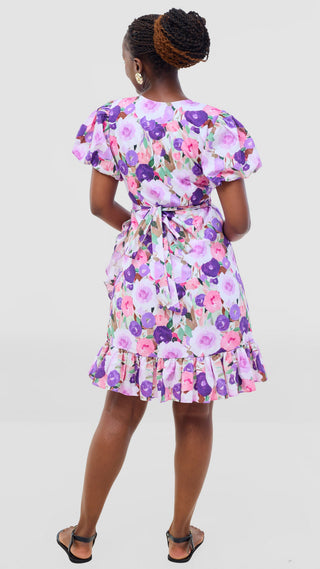 Safari by Vivo Cotton Wrap Dress -  Print