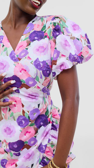 Safari by Vivo Cotton Wrap Dress -  Print