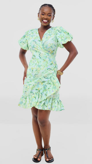 Safari by Vivo Cotton Wrap Dress -  Print