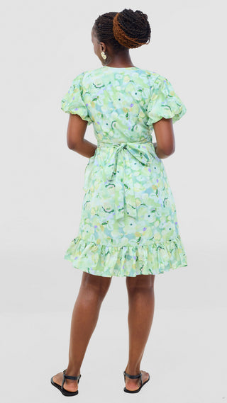 Safari by Vivo Cotton Wrap Dress -  Print