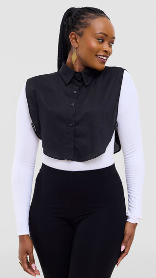 Shiv & Shikie X Safari Faux Collar Shirt - Black