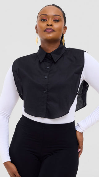 Shiv & Shikie X Safari Faux Collar Shirt - Black