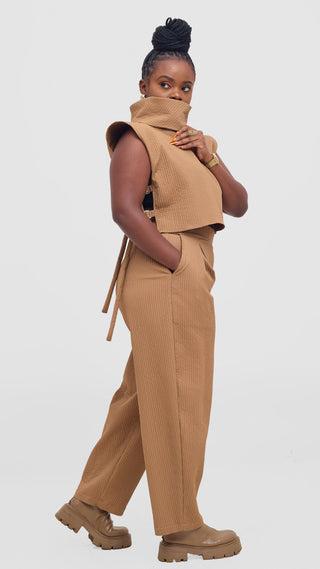 Shiv & Shikie X Safari Turtleneck Vest - Taupe
