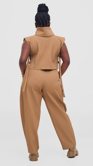 Shiv & Shikie X Safari Turtleneck Vest - Taupe