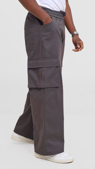 Shiv & Shikie X Safari Cargo Pants - Dark Grey - Shopzetu