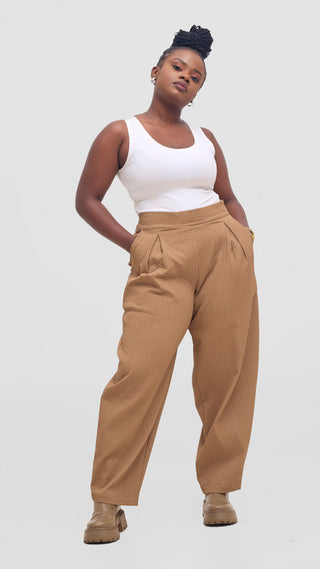 Shiv & Shikie X Safari Barrel Pants - Taupe