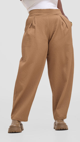 Shiv & Shikie X Safari Barrel Pants - Taupe