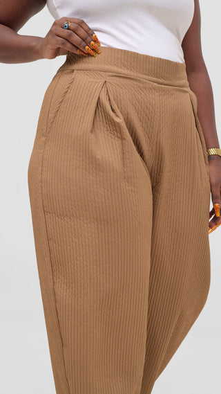 Shiv & Shikie X Safari Barrel Pants - Taupe