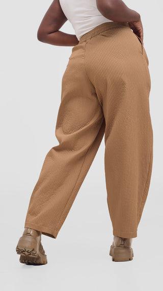 Shiv & Shikie X Safari Barrel Pants - Taupe