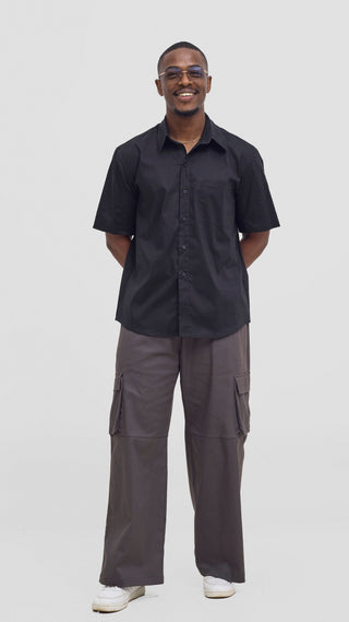 Shiv & Shikie X Safari Short Sleeve Shirt - Black